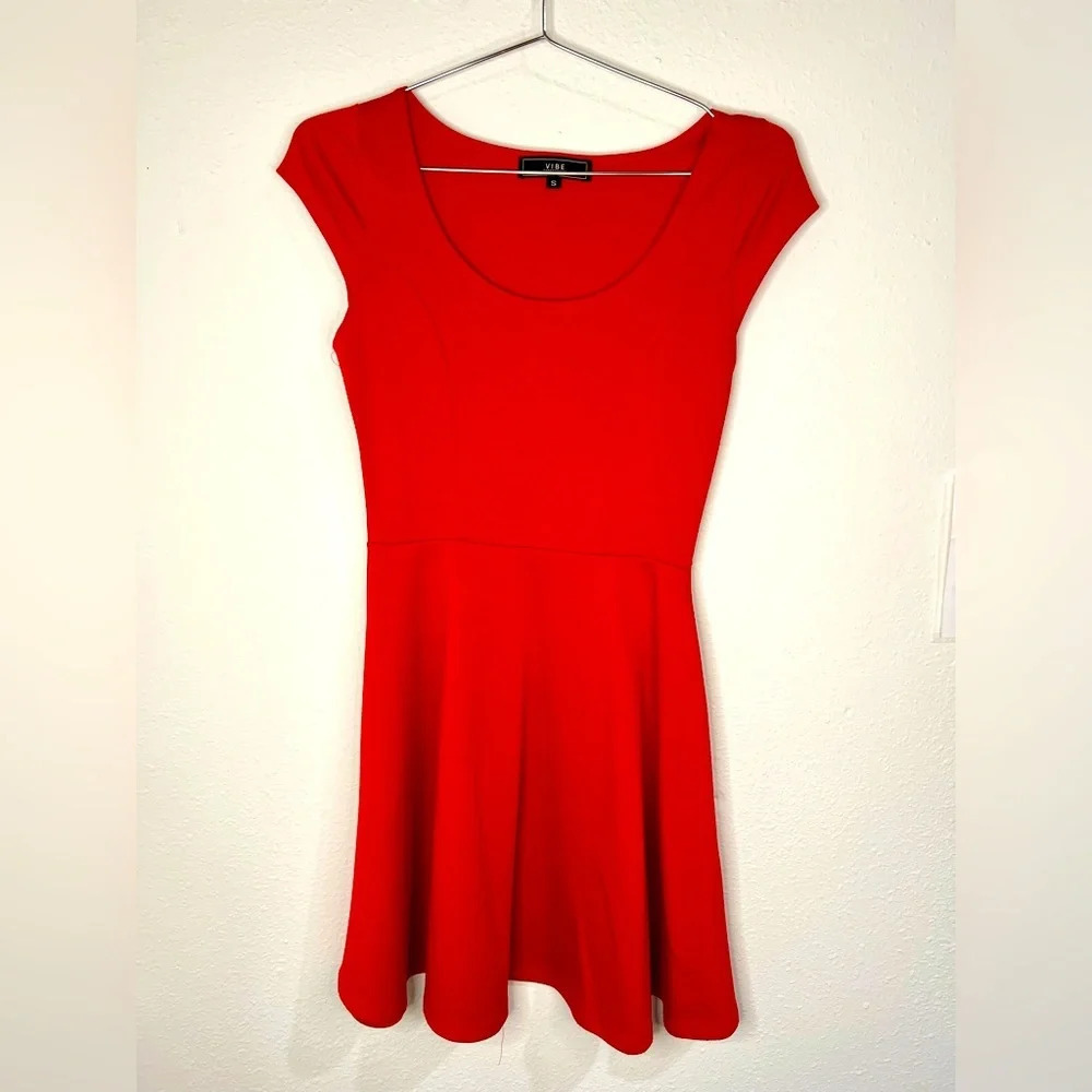 Vibe Vibrant Red Dress Essential Item Party or Casual